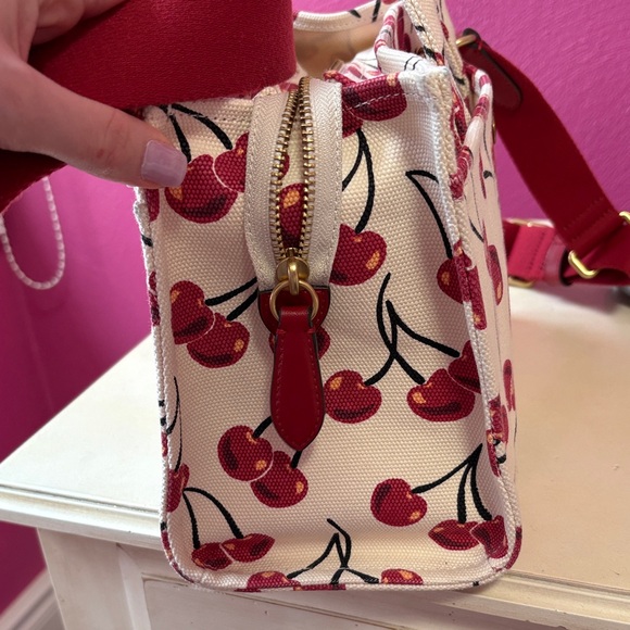 Coach Cherry Patterned Canvas Tote - Picture 9 of 12